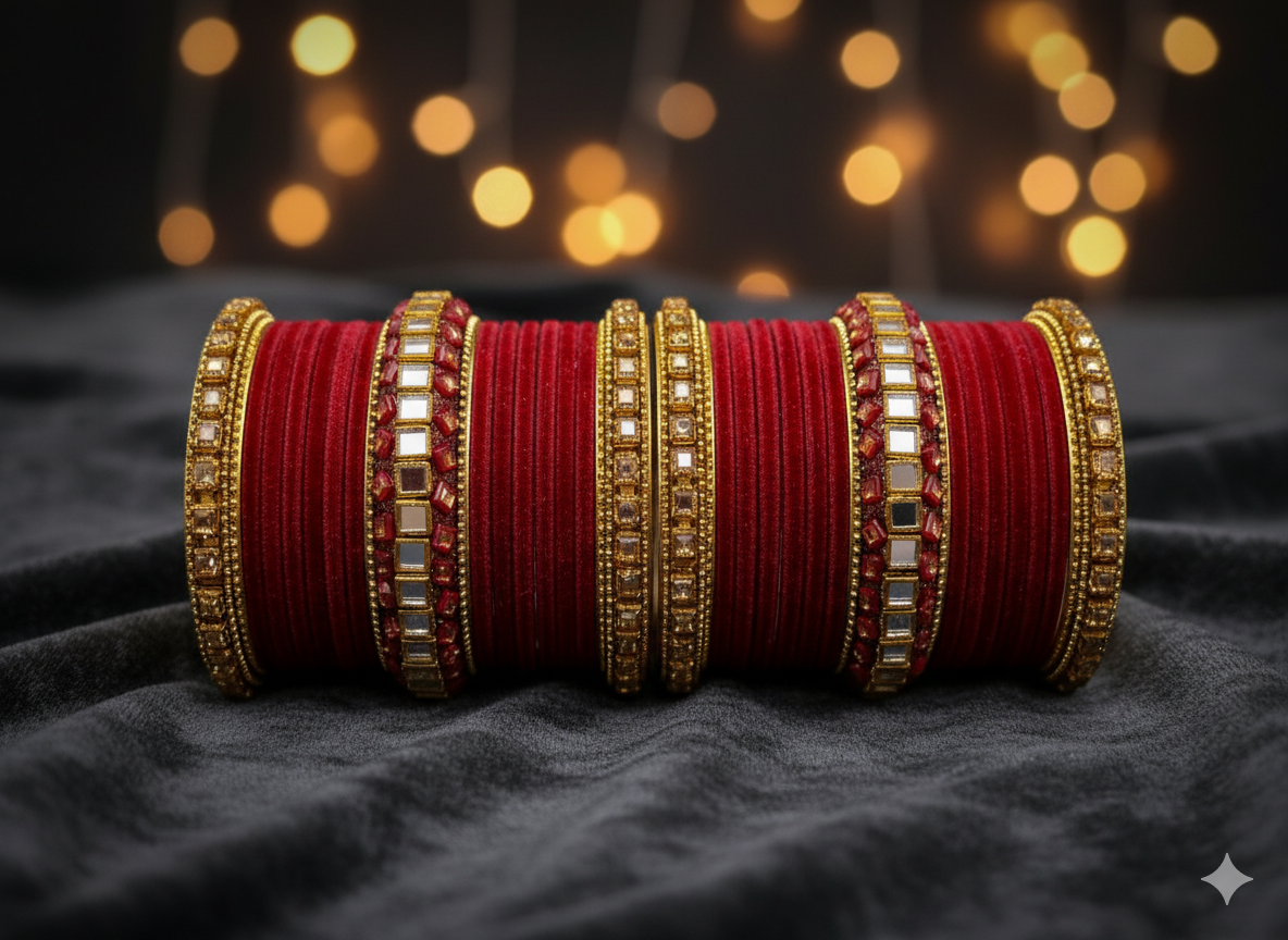 Regal Red Bangle Set